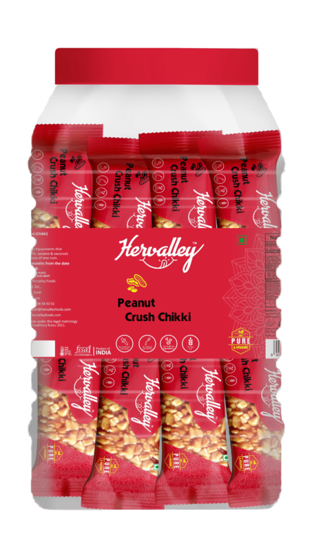 Peanut Crush Chikki (16g x 50 pcs) (Pack of one JAR) Plastic Bottle