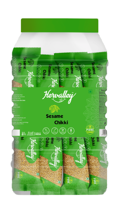 Sesame Chikki (13g x 50 pcs) (Pack of one JAR) Plastic Bottle