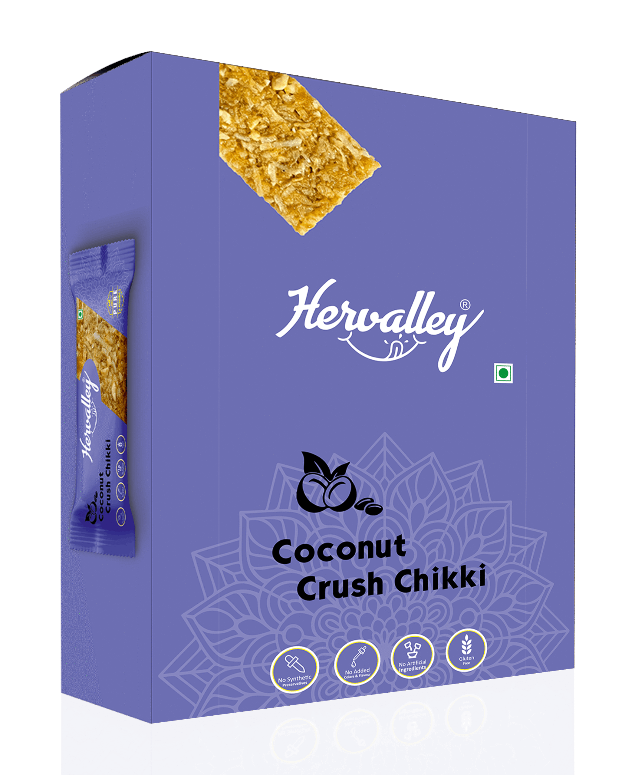 Coconut Chikki (25g x 20 pcs) (Pack of One Box)